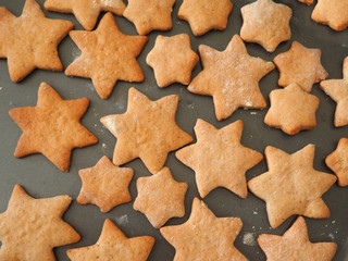 ginger cookies on a baking sheet