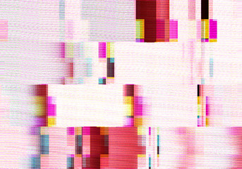 Abstract background with glitch scanlines. Tv glitch style