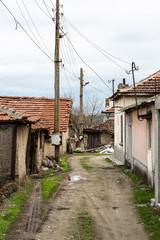 Fototapeta na wymiar Back street in village