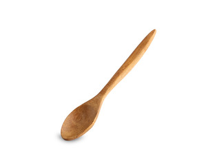 wooden spoon isolated on white background