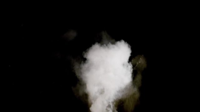smoke explosion with trails on camera. Smoke density - low. Separated on pure black background, contains alpha channel.More elements in our portfolio