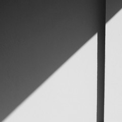 shadow on white wall minimalism style