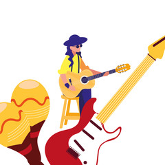 musician man playing instruments music