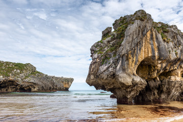 Fototapeta na wymiar Cuevas del Mar beach, Asturias, Spain