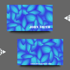 Abstract floral background with petals pattern. Business card template. Eps10 Vector illustration