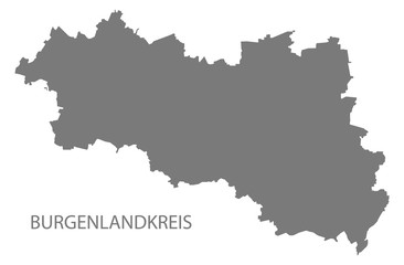 Burgenlandkreis grey county map of Saxony Anhalt Germany DE