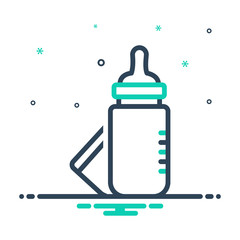  mix icon for baby bottle