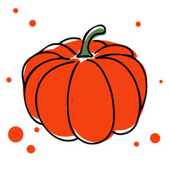 Pumpkin icon vector illustration on white background