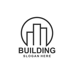 Building Real Estate Logo Design Template Vector