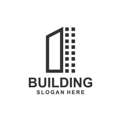 Building Real Estate Logo Design Template Vector