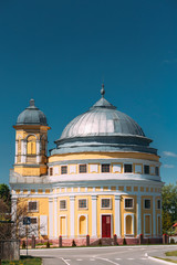 Fototapeta na wymiar Chachersk, Belarus. Transfiguration Church. Orthodox Church At Summer Day In Chechersk