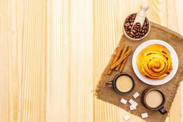 Sweet coffee hot autumn drink concept