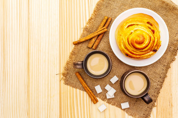 Sweet coffee hot autumn drink concept