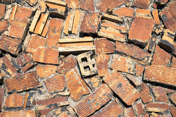 decorative bricks on cement wall