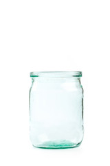  empty glass jar for conservation, isolated on white background - Image