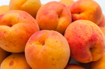 many fresh apricots top view 