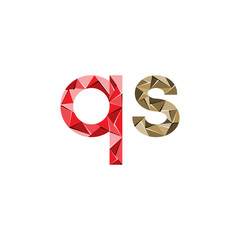 colorful triangle abstract letter initials