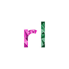 colorful triangle abstract letter initials
