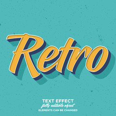 Vintage retro text effect for sticker
