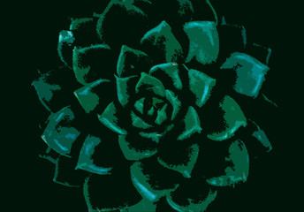 flor  verde con de filtro ilustracion