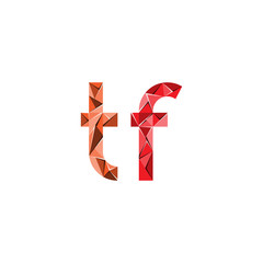 Fototapeta premium colorful triangle abstract letter initials