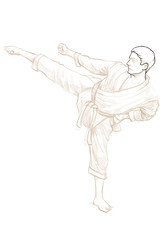 sketch of karate
