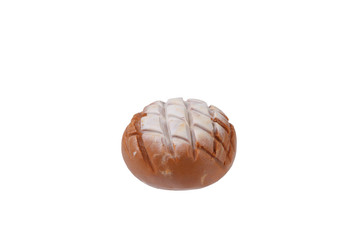 baguette model from japanese clay on white background