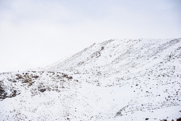 Fototapeta na wymiar Aragats is an isolated mountain range in western Armenia, the fourth highest in the Armenian Highlands and the highest in present-day Armenia. The height of the mountain is 4090 meters 4095, according
