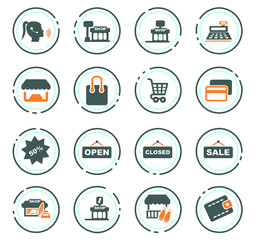 Shop icons set