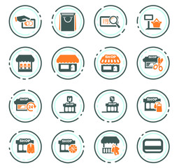 Shop icons set