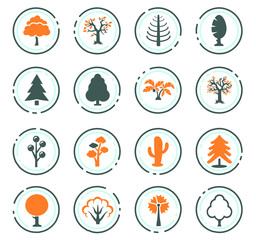 Tree icons set