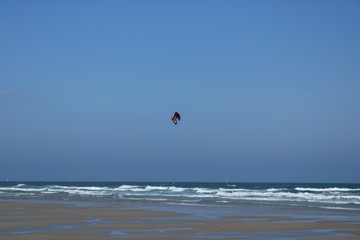 Kite surfer at the beach