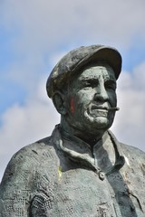 Head of 'Den Toeter' skipper of ferry on river Durme, Belgium