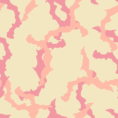 Desert camouflage of various shades of yellow, red and orange colors