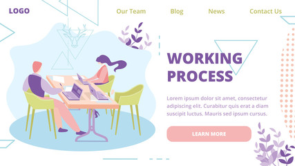 Business Team Work Process Online Service Website