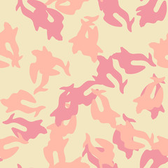 Desert camouflage of various shades of yellow, red and orange colors