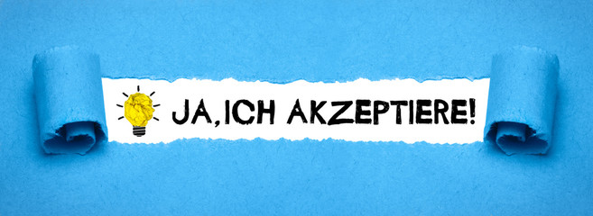 Ja, Ich akzeptiere! 