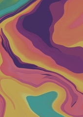 Fluid  multicolored  abstract background, twisted liquid design