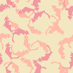 Desert camouflage of various shades of yellow, red and orange colors