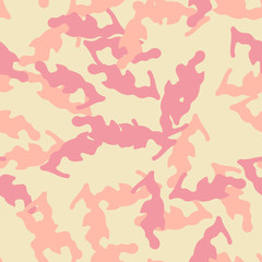 Desert camouflage of various shades of yellow, red and orange colors