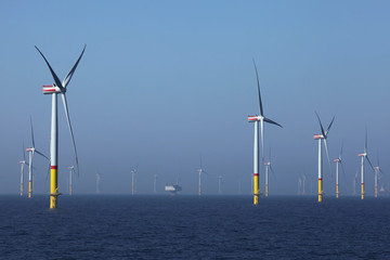Wind farm offshore.
