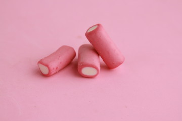 pink and white jelly licorice