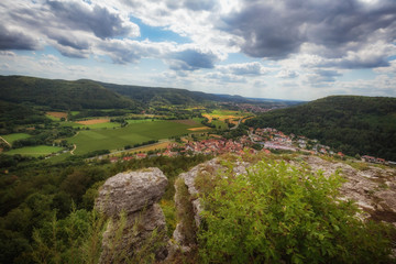 Fototapeta na wymiar Rural Bavarian Hill Landscape