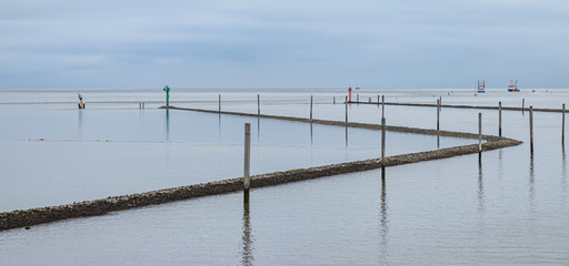 Fahrbahn der Fähre in der Nordsee Norderney