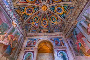 Fototapeta na wymiar Chapel of Sacro monte di Orta, Orta san Giulio, italy