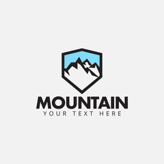 Mountain logo design template vector isolated illustration