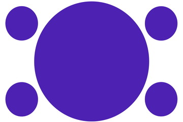 Circular Colored Banners - Blue Circles. Can be used for Illustration purpose, background, website, businesses, presentations, Product Promotions etc. Empty Circles for Text, Data Placement.