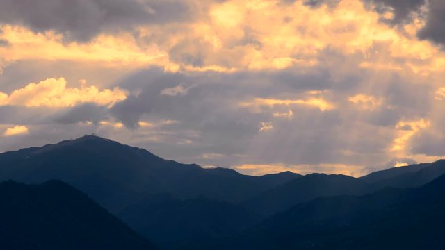 Clouds above mountains, Asago, Hyogo Prefecture, Japan
