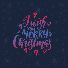 Vector Christmas calligraphy with holiday decoration elements