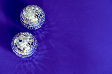 Sparkling disco ball in a day light. Concept of party.